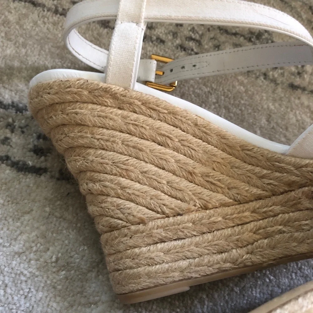 Ralph Lauren White Wedges